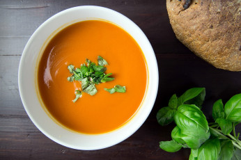 Картинка еда первые+блюда суп базилик
