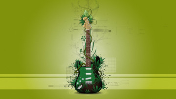 Картинка музыка -рисованные +графика гитара