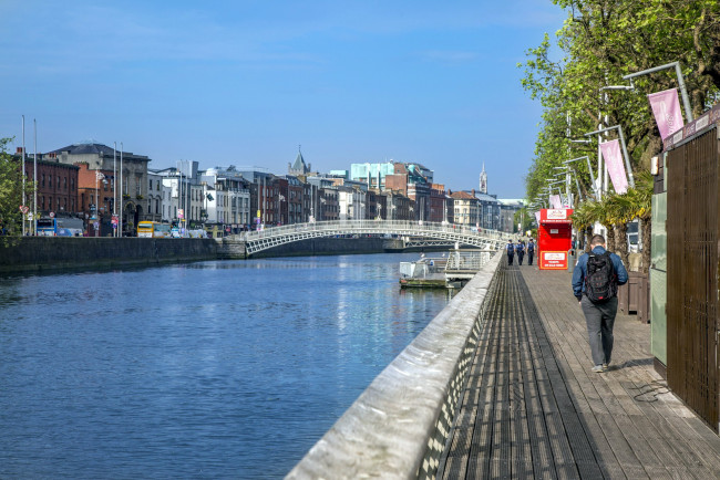 Обои картинки фото города, дублин , ирландия, мост, река
