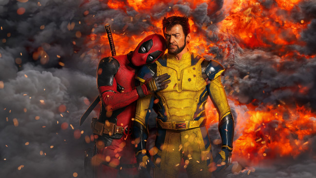 Обои картинки фото кино фильмы, deadpool & wolverine, deadpool, and, wolverine