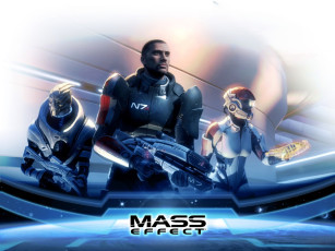 Картинка видео+игры mass+effect персонажи скафандры оружие