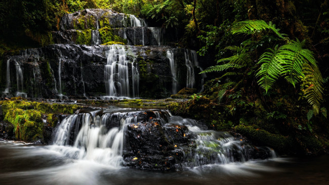 Обои картинки фото purakanui falls, new zealand, природа, водопады, purakanui, falls, new, zealand