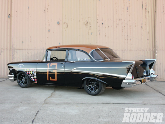 Обои картинки фото 1957, chevy, coupe, автомобили, chevrolet