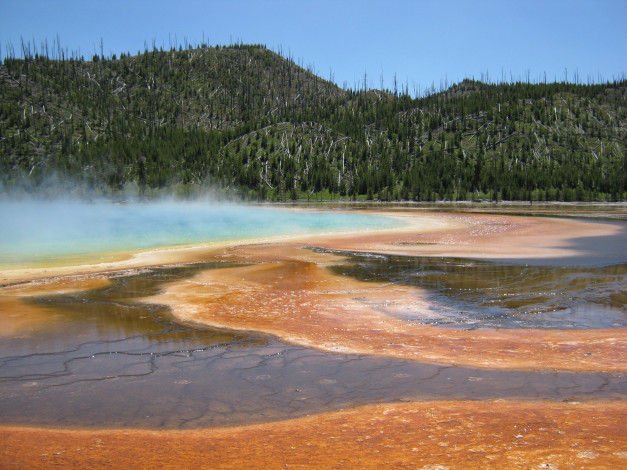 Обои картинки фото гейзер, природа, другое, yellowstone