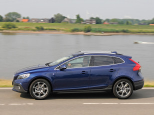 обоя автомобили, volvo, v40, cross, country, d2, ocean, race, 2014г, синий