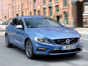 Картинка автомобили volvo v60 d6 plug-in hybrid r-design 2014г синий