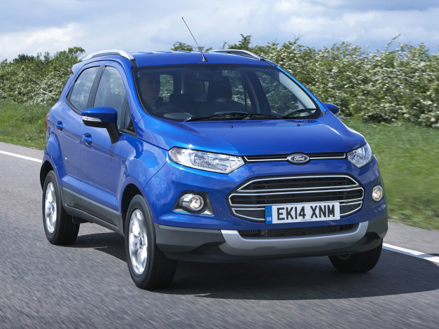 Обои картинки фото автомобили, ford, ecosport, uk-spec, 2014г, синий