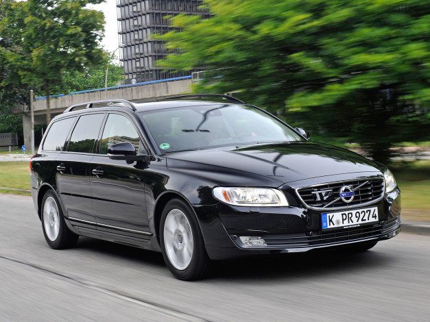 Обои картинки фото автомобили, volvo, темный, 2014г, black, xc70, d4