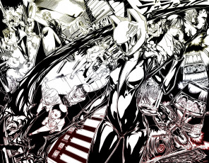 Картинка аниме dyurarara чёрно-белый дюрарара персонажи арт