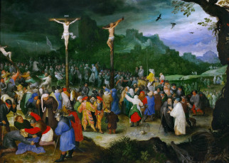 Картинка рисованное живопись Ян брейгель старший мифология распятие картина