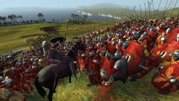 Картинка видео+игры total+war +rome+remastered армии поле холмы река