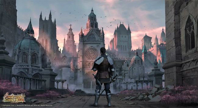 Обои картинки фото видео игры, knights chronicle, рыцарь, замок, камни, трава