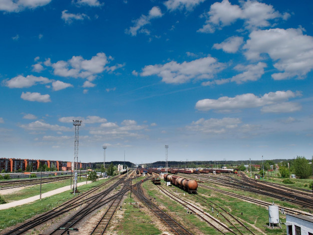Обои картинки фото ogabren, даугавпилсский, железнодорожный, узел, латвия, техника, другое