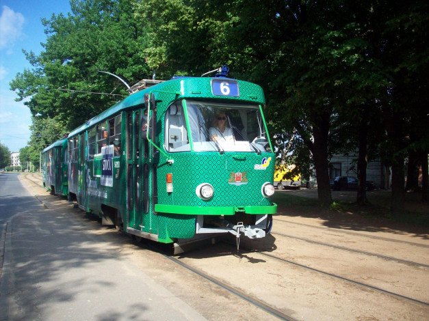 Обои картинки фото рижский, трамвай, техника, трамваи