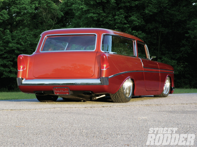 Обои картинки фото 1956, chevy, handyman, wagon, автомобили, custom, classic, car