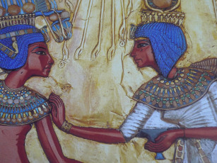 Картинка интерьер убранство роспись храма древний египет