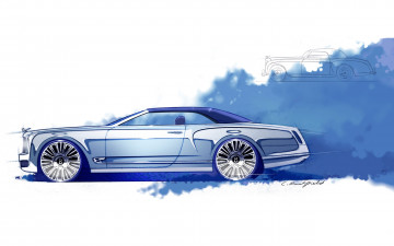 Картинка автомобили рисованные bentley