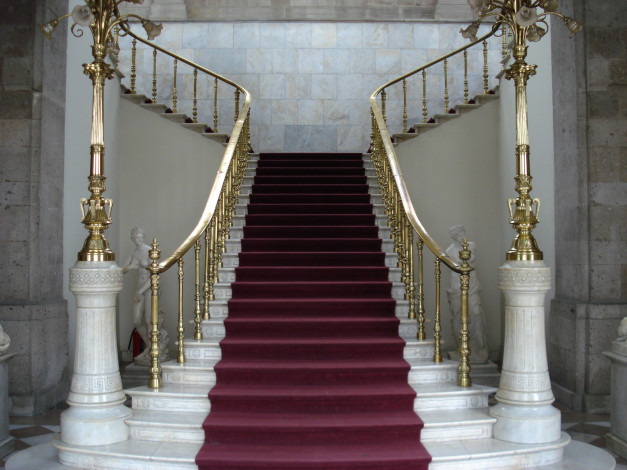 Обои картинки фото интерьер, холлы, лестницы, корридоры, светильники, лестница