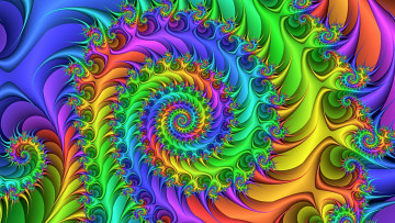 Картинка 3д+графика фракталы+ fractal узор фон цвета