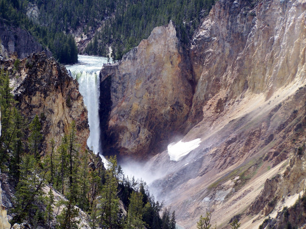 Обои картинки фото природа, водопады, горы, водный, поток