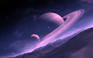 Картинка 3д графика atmosphere mood атмосфера настроения планеты звёзды горы