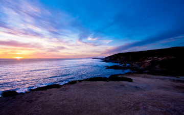Картинка bodega bay california природа побережье залив закат