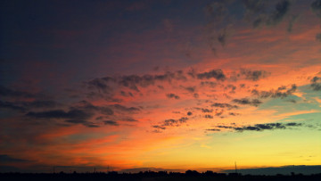 Картинка природа восходы закаты вечер облак