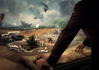 Картинка panzer general online видео игры солдаты пушка самолёты карта бой