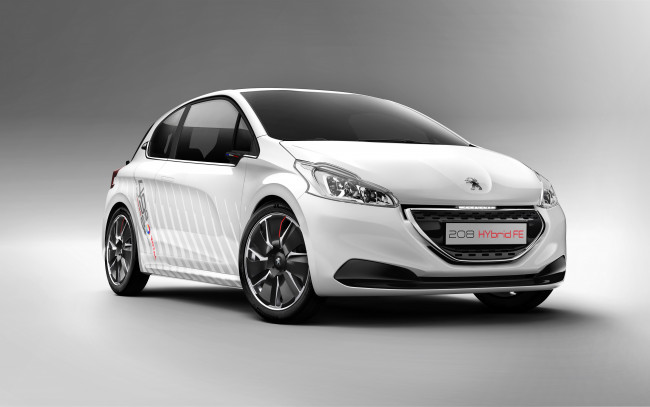 Обои картинки фото 2013, peugeot, 208, hybrid, fe, автомобили