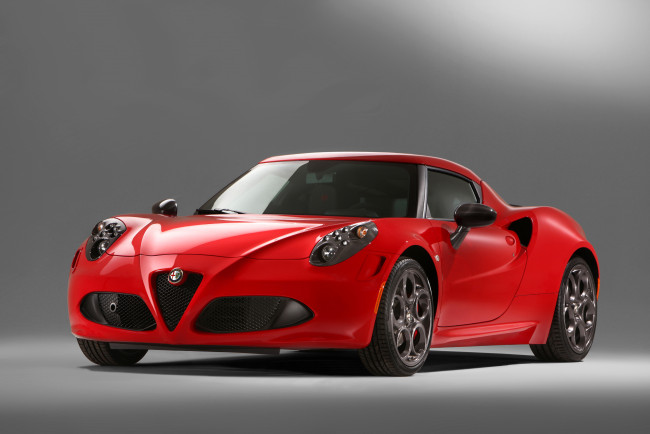 Обои картинки фото 2013, alfa, romeo, 4c, автомобили, красная