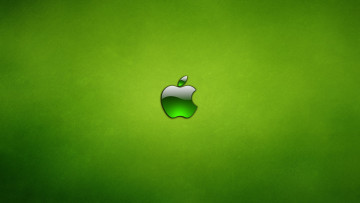Картинка компьютеры apple mac osx яблоко зеленый