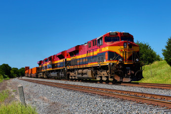 Картинка техника поезда локомотив состав рельсы дорога железная