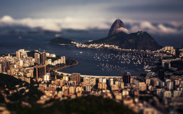 обоя города, рио-де-жанейро , бразилия, сахарная, голова, рио-де-жанейро, brazil, залив, чудесные, городские, облака, лодки