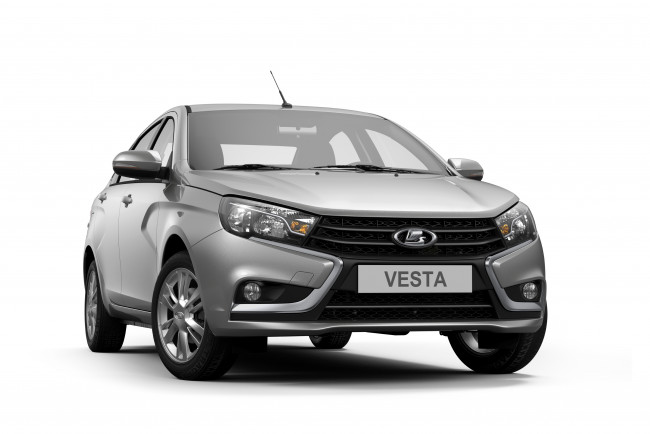 Обои картинки фото автомобили, ваз, vesta, lada, 2015г, gfl