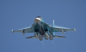 Картинка su-34+fullback авиация боевые+самолёты бомбардировщик