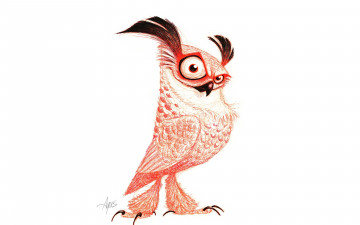 Картинка рисованное минимализм pose piercing look drawing owl