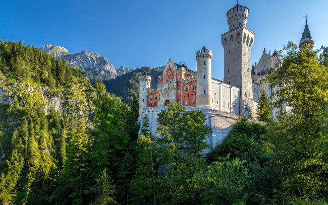 Обои картинки фото neuschwanstein castle, города, замок нойшванштайн , германия, neuschwanstein, castle