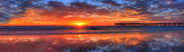 Картинка природа восходы закаты море закат панорама