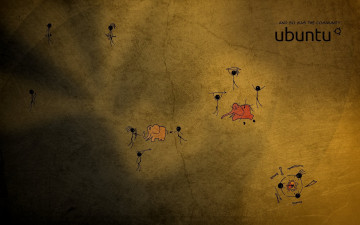 Картинка компьютеры ubuntu linux сообщество наскальные рисунки