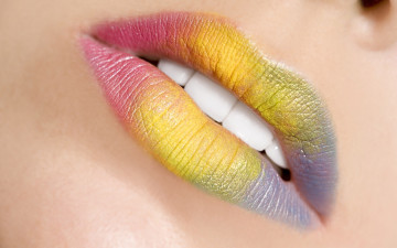 Картинка разное губы радужный разноцветный