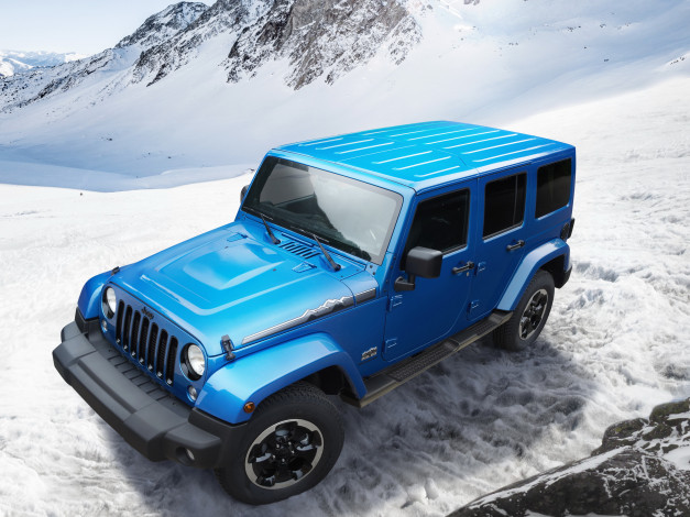 Обои картинки фото 2013, jeep, wrangler, polar, автомобили, синий