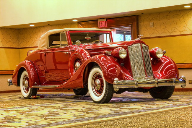 Обои картинки фото 1936 packard twelve bohman & schwartz coupe roadster, автомобили, выставки и уличные фото, выставка, автошоу