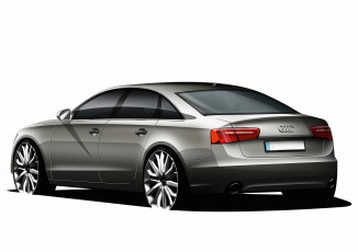 Картинка автомобили 3д с7 audi a6 скетч