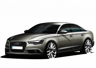 обоя автомобили, 3д, скетч, с7, audi, a6