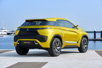 обоя автомобили, mitsubishi, желтый, 2015г, concept, ex