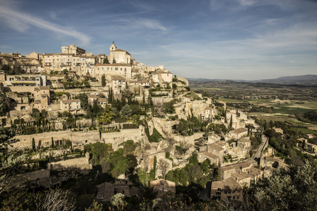 Обои картинки фото provence, города, - панорамы, поселок, холм