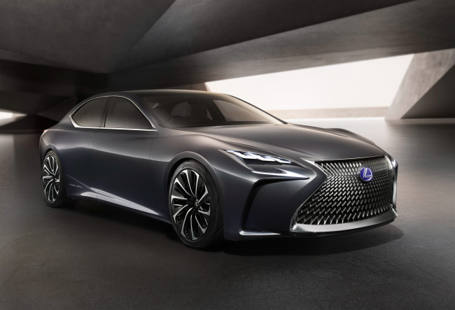 Обои картинки фото автомобили, lexus, темный, 2015г, concept, lf-fc