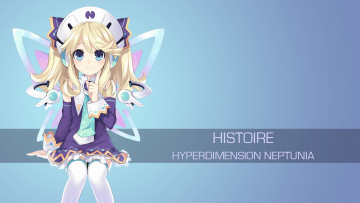 Картинка аниме hyperdimension+neptunia взгляд девушка фон