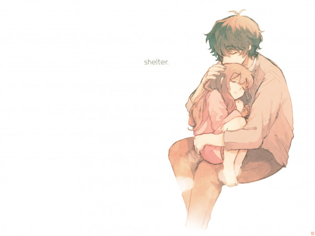 Обои картинки фото аниме, shelter, двое