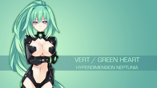 Обои картинки фото аниме, hyperdimension neptunia, девушка, фон, взгляд